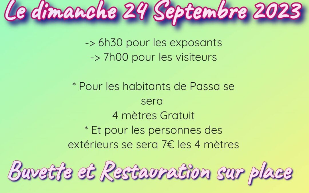 VIDE GRENIER A PASSA