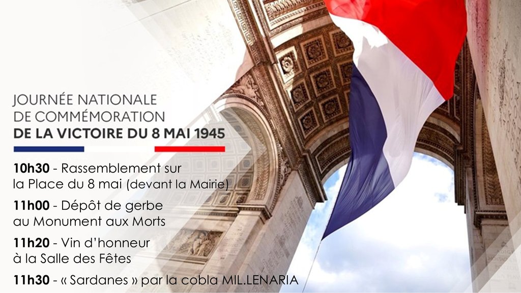 COMMÉMORATION DU 80E ANNIVERSAIRE DE LA VICTOIRE DU 8 MAI 1945