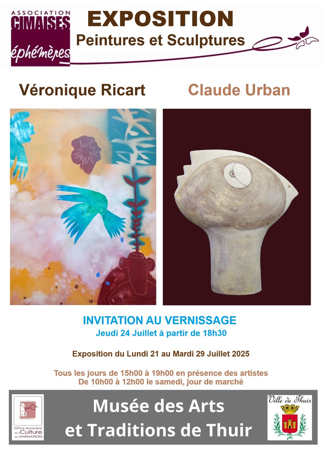 EXPOSITION CLAUDE URBAN ET VERONIQUE RICART