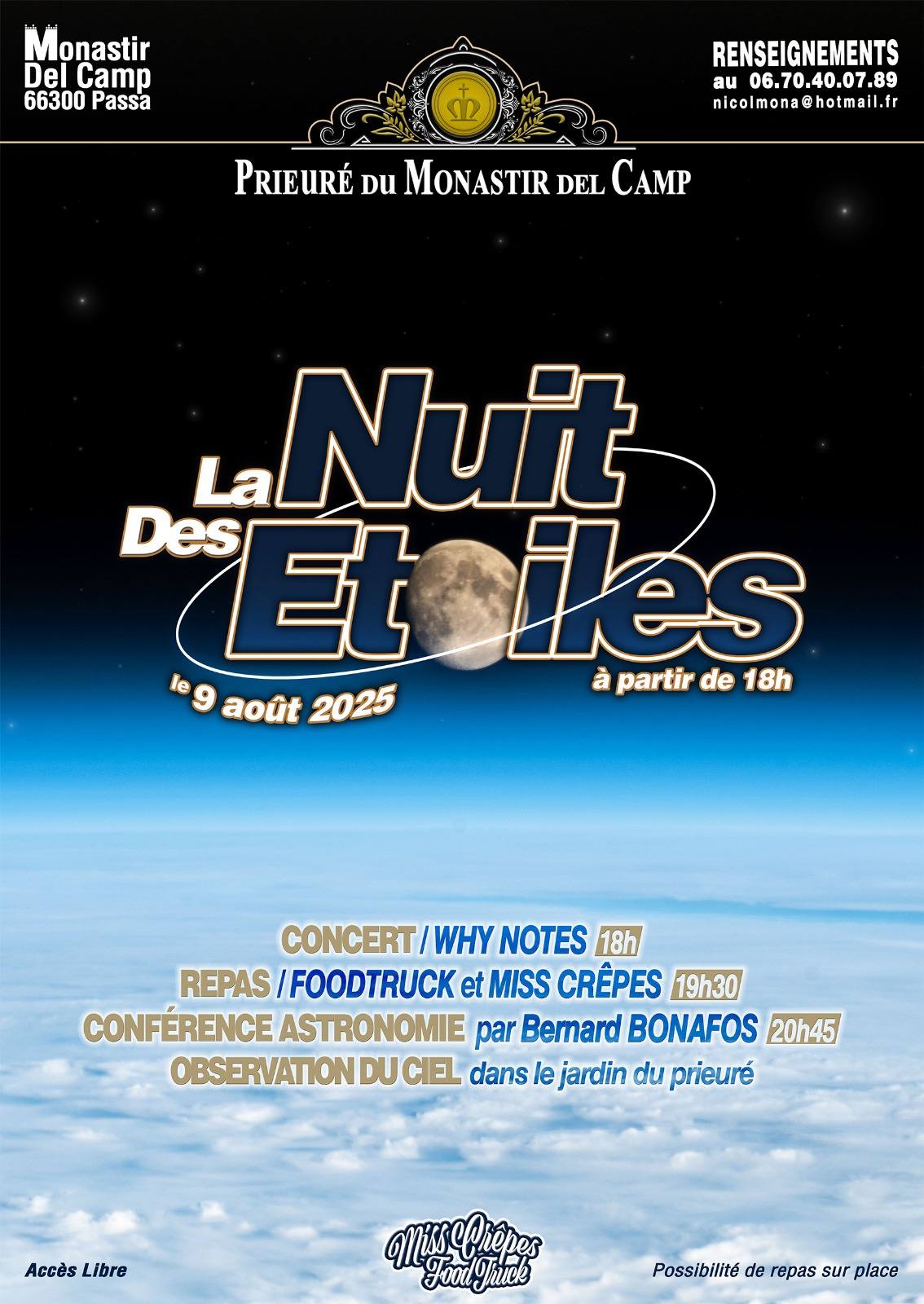 LA NUIT DES ÉTOILES AU MONASTIR DEL CAMP
