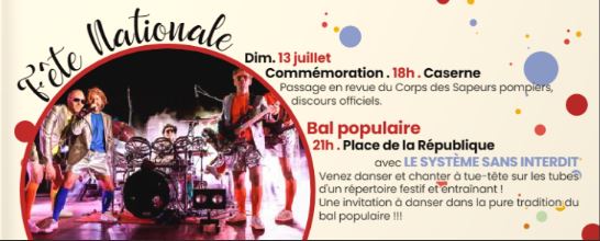 FÊTE NATIONALE ET BAL POPULAIRE DU 13 JUILLET