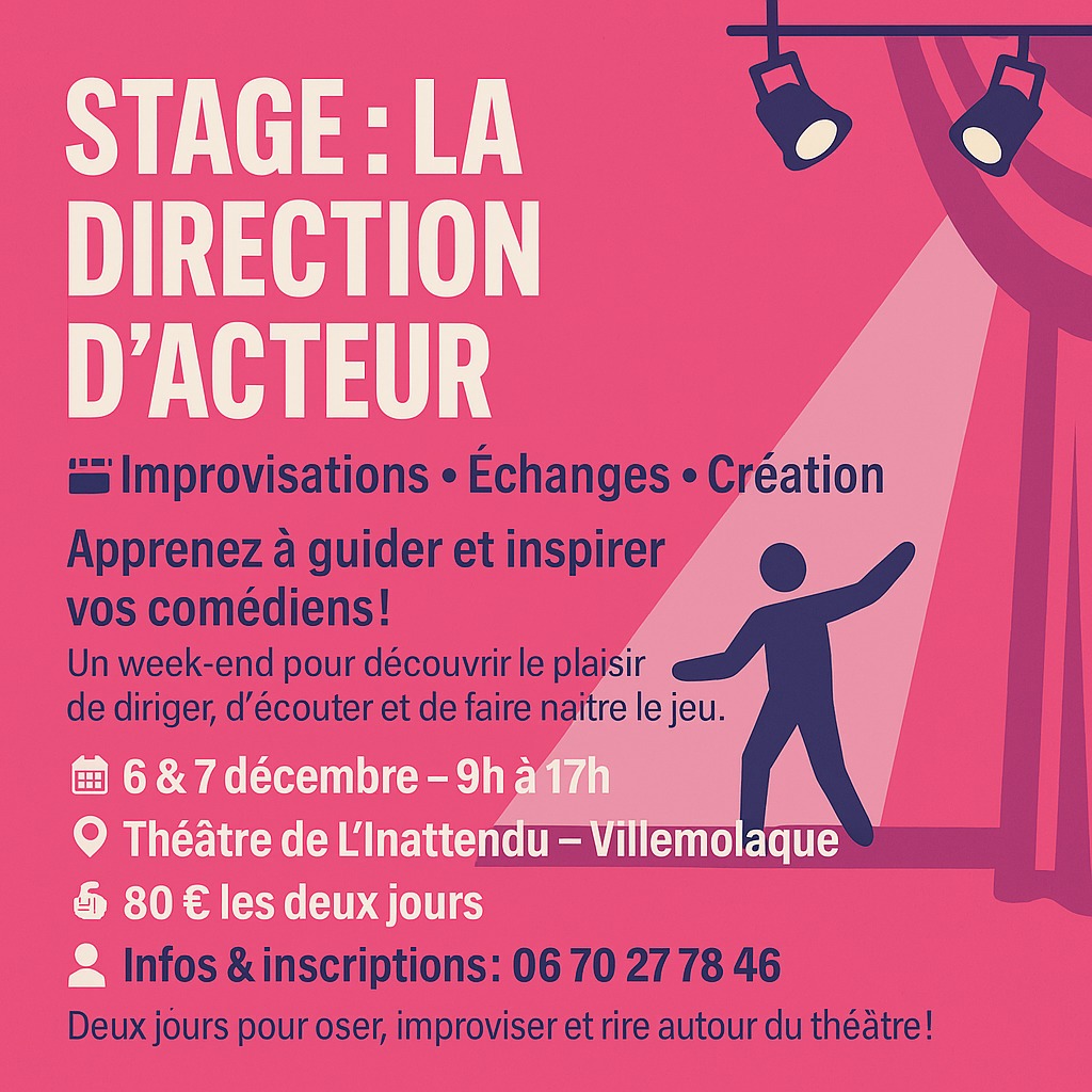 STAGE – LA DIRECTION D’ACTEUR