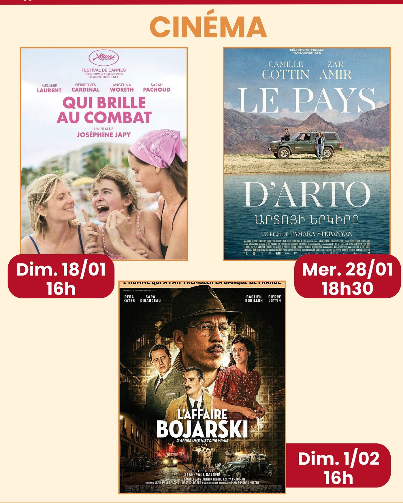 CINÉMA THUIR JANVIER