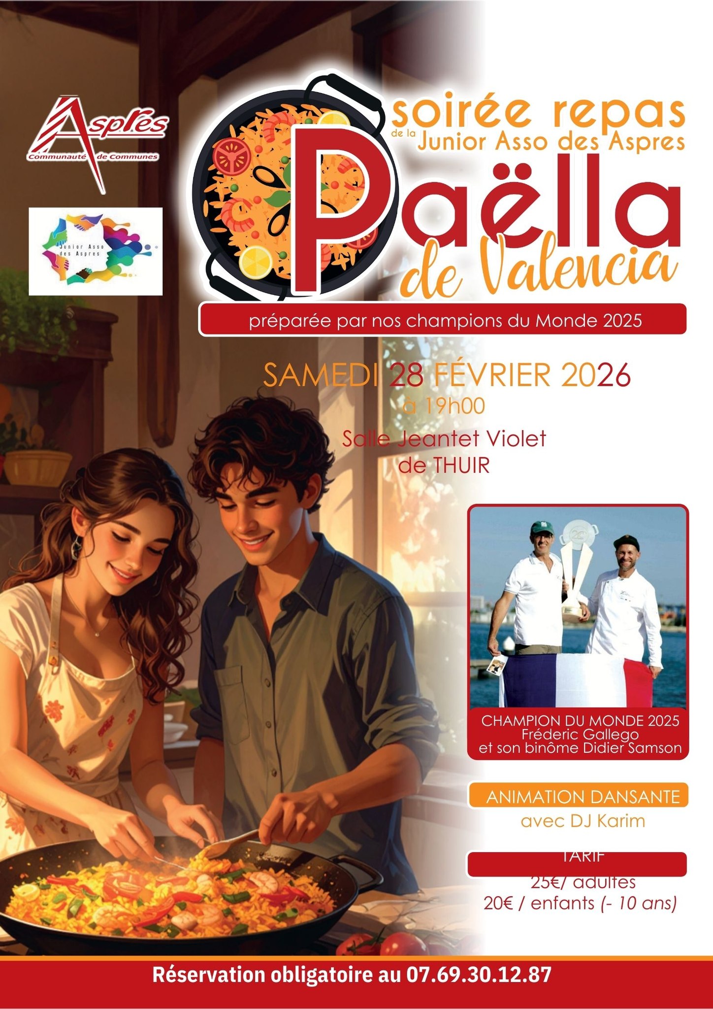 SOIRÉE REPAS PAËLLA DE VALENCIA