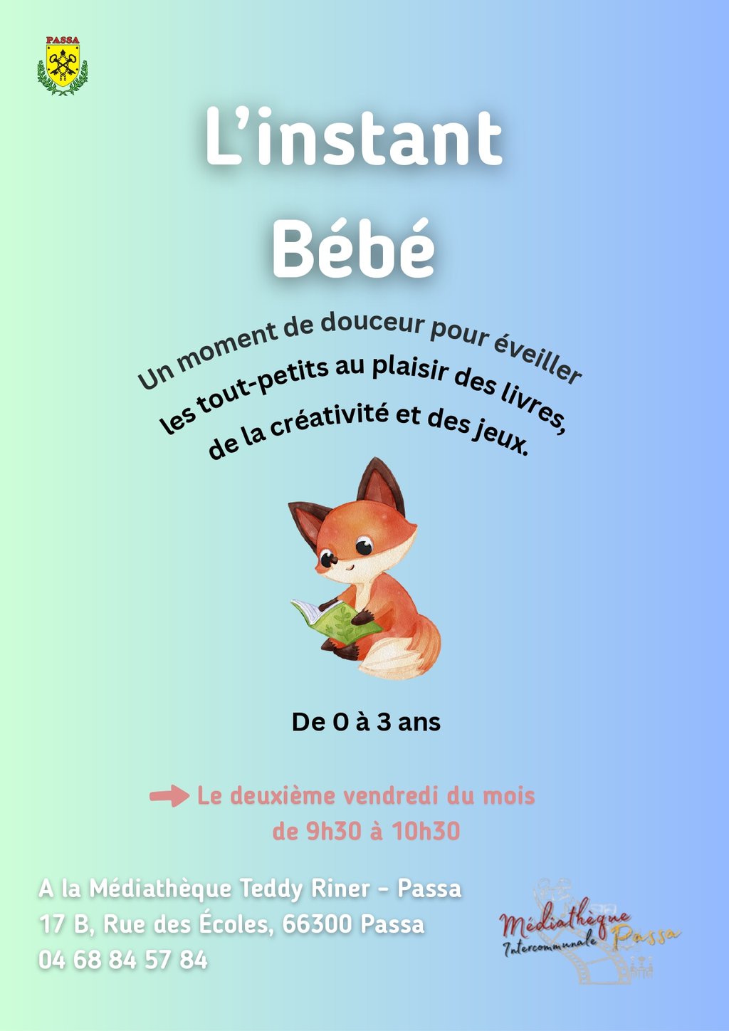 L’INSTANT BÉBÉ LECTEUR A LA MÉDIATHÈQUE