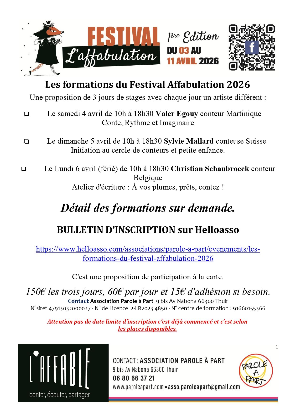 FESTIVAL AFFABULATION