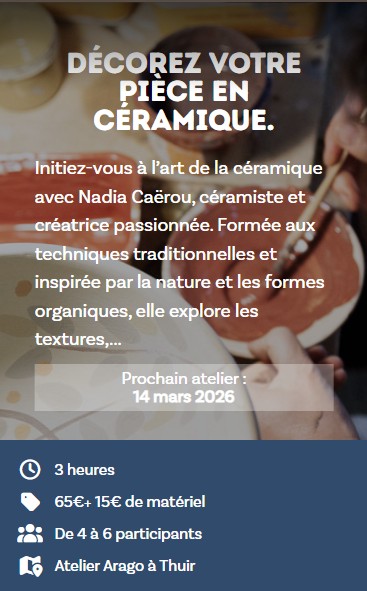 ATELIER DÉCOREZ VOTRE PIÈCE EN CÉRAMIQUE