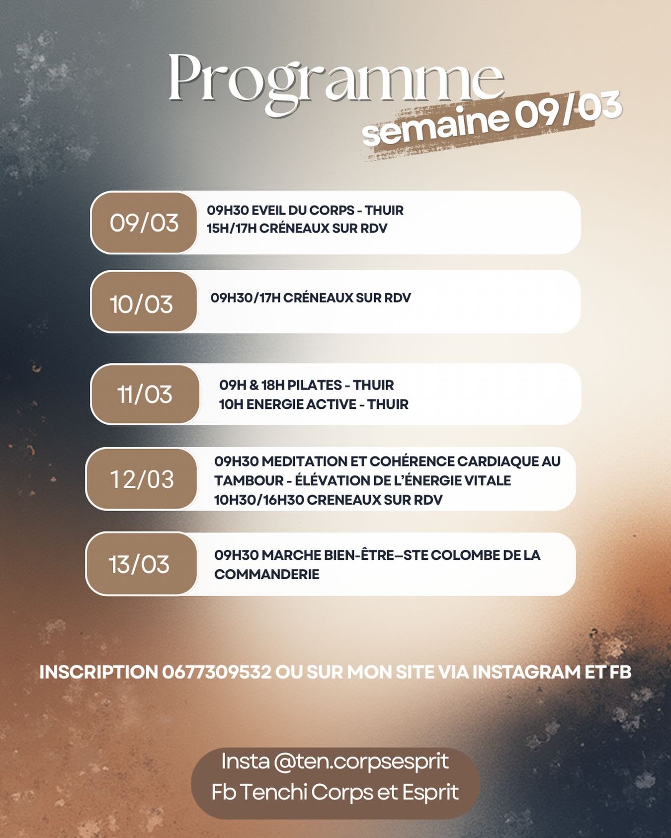 PROGRAMME TENCHI CORPS ET ESPRIT